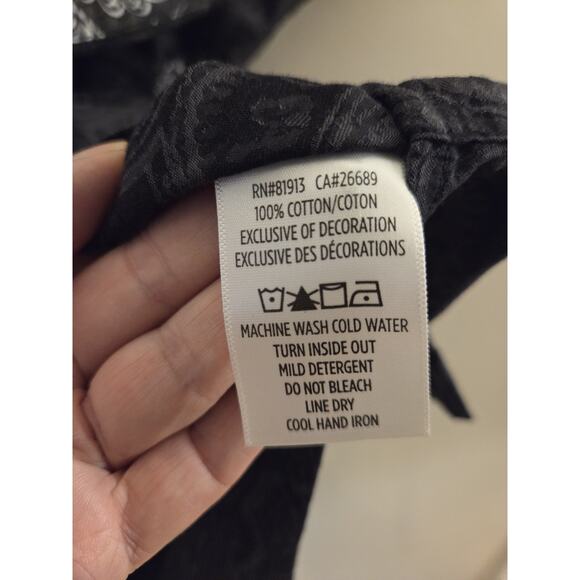 Robert Graham Men Shirt Size 2XL Black Paisley Graphics Short Sleeve Button Up - Picture 9 of 9